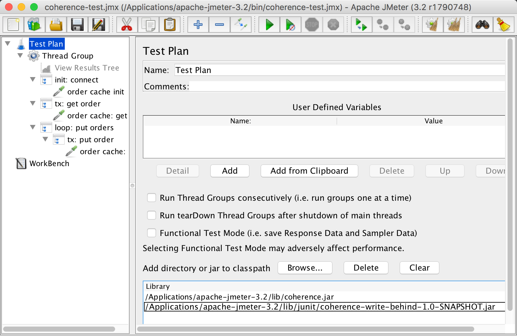 Place your JUnit tests on JMeter's classpath